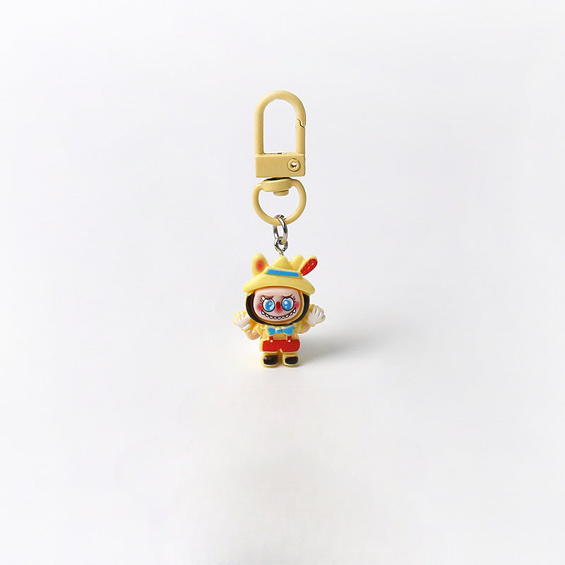 Cartoon Cute Exquisite Outfit Labubu Keychain Pendant Daily Versatile Adorable Accessory Small Bag Charm