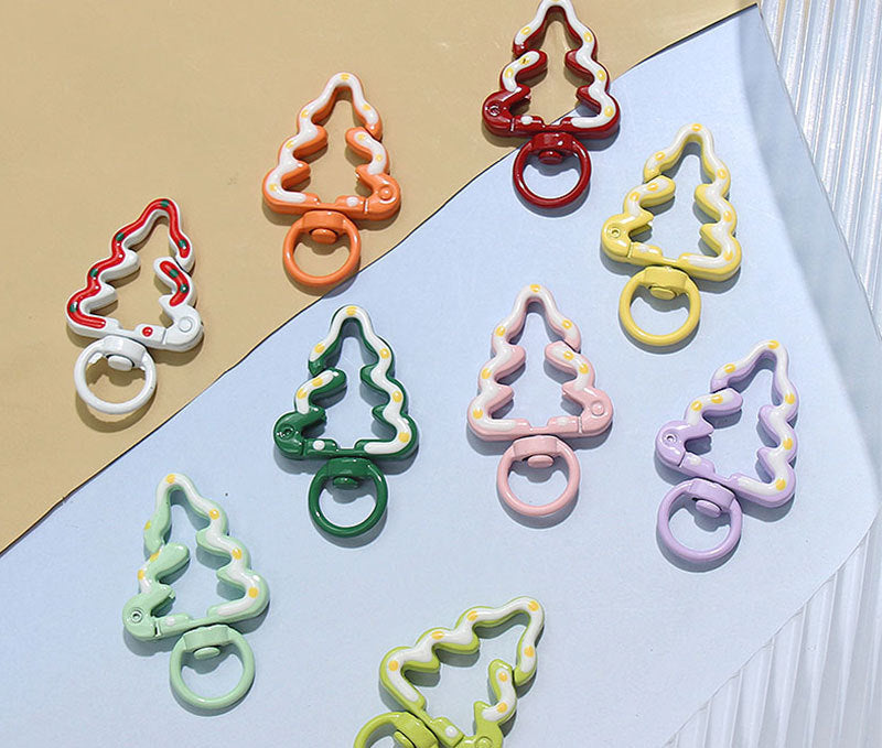 2025 New Hand-painted Christmas Tree Alloy Buckle