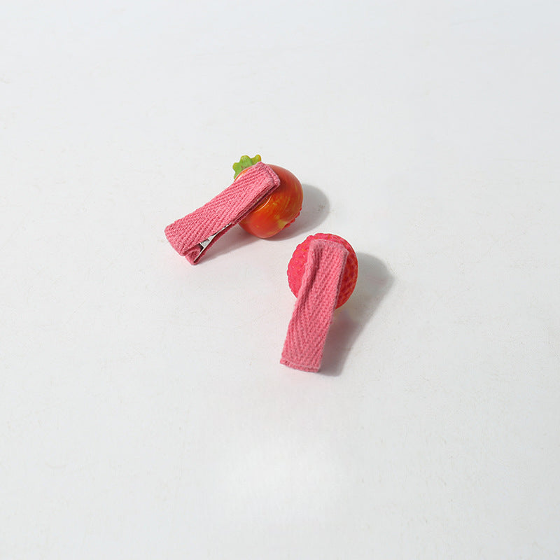 Cartoon Mini Realistic Cute Hair Accessories Fruit Vegetable Small Hair Clips Sweet Broken Hair Clips Hair Ornaments Clips Hair Accessories Side Clips