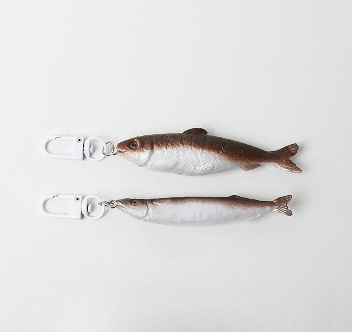 Quirky Realistic Salted Fish Keychain Backpack Pendant Ornament Personality Lifelike Japanese Style Fun Accessory