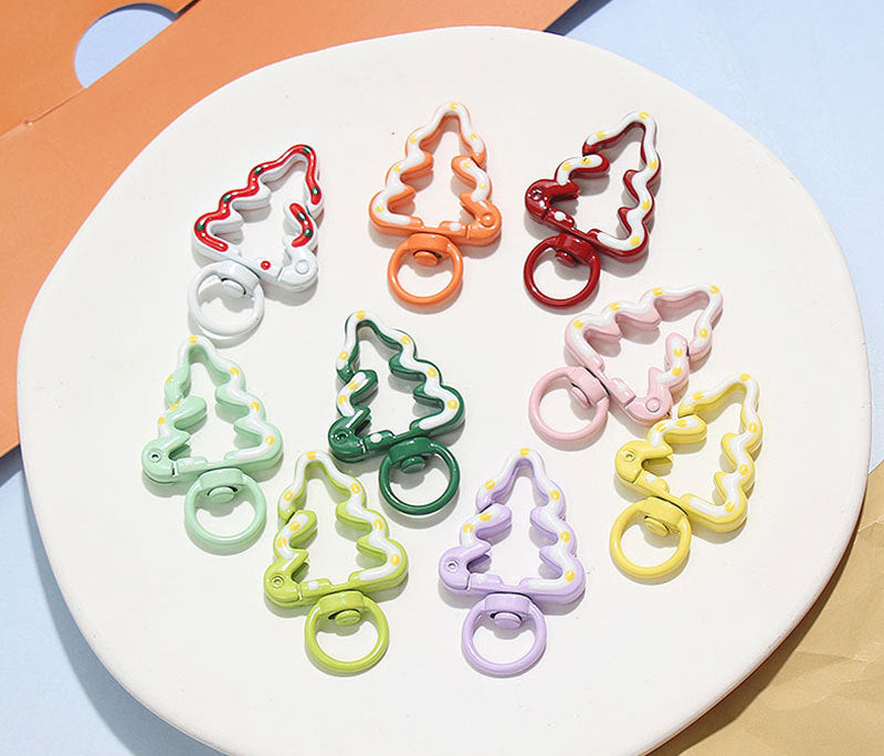2025 New Hand-painted Christmas Tree Alloy Buckle