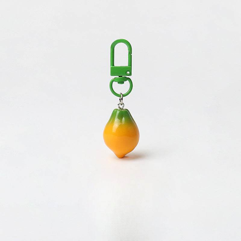 Creative Super Realistic Fruit Keychain Personality Cute Pendant Versatile Simple Bag Charm Fun Accessory