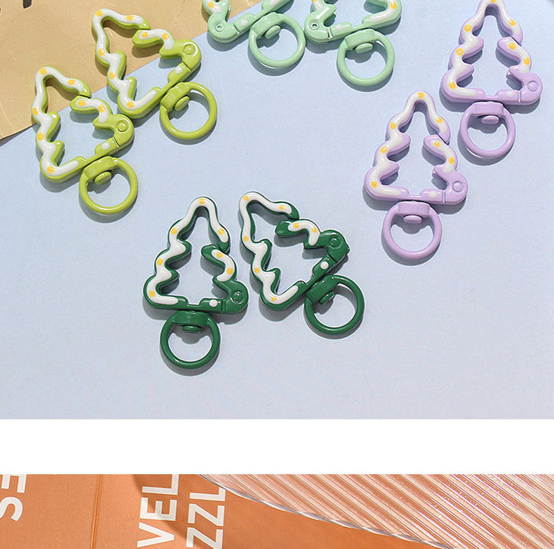 2025 New Hand-painted Christmas Tree Alloy Buckle
