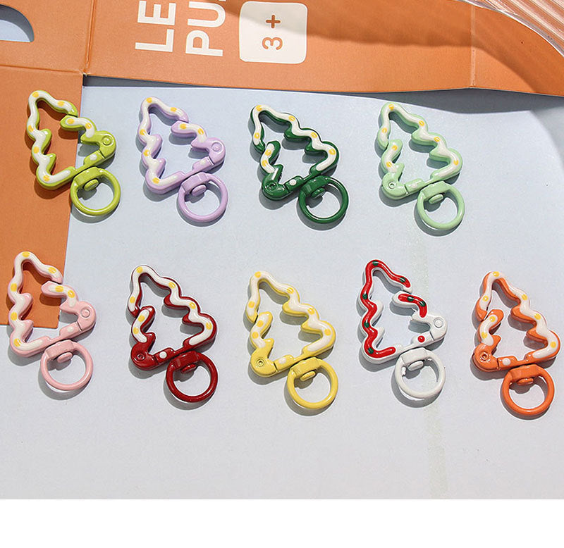 2025 New Hand-painted Christmas Tree Alloy Buckle