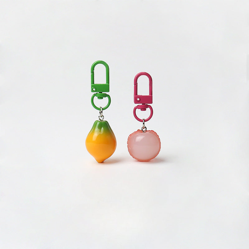 Creative Super Realistic Fruit Keychain Personality Cute Pendant Versatile Simple Bag Charm Fun Accessory