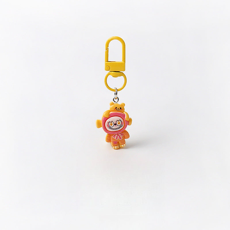 Cartoon Cute Exquisite Outfit Labubu Keychain Pendant Daily Versatile Adorable Accessory Small Bag Charm