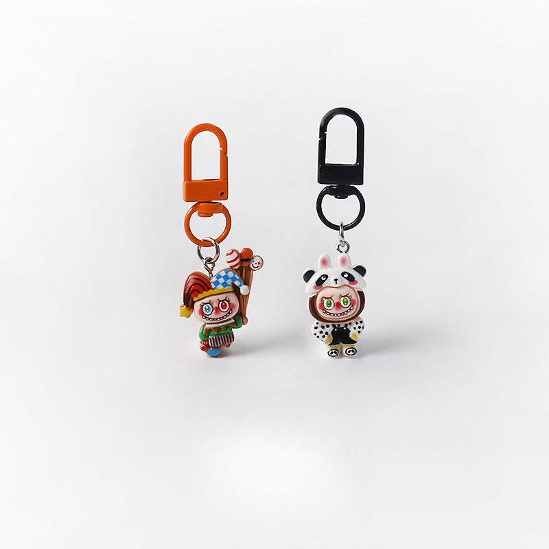 Cartoon Cute Exquisite Outfit Labubu Keychain Pendant Daily Versatile Adorable Accessory Small Bag Charm