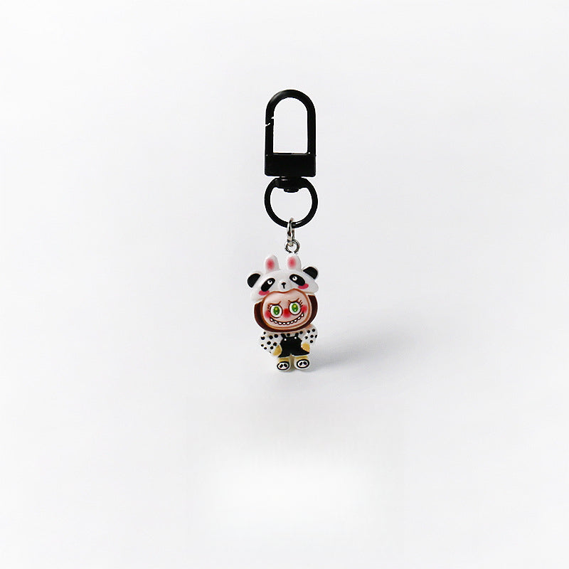 Cartoon Cute Exquisite Outfit Labubu Keychain Pendant Daily Versatile Adorable Accessory Small Bag Charm