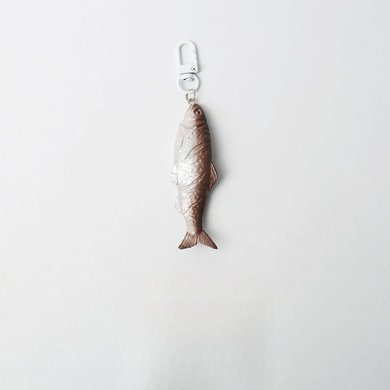 Quirky Realistic Salted Fish Keychain Backpack Pendant Ornament Personality Lifelike Japanese Style Fun Accessory