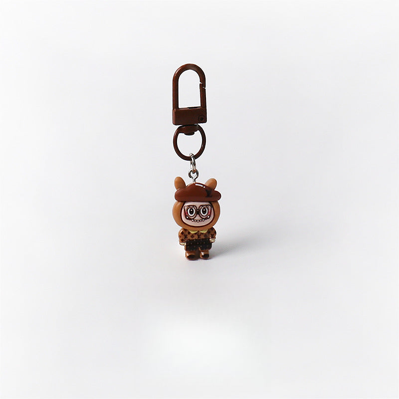 Cartoon Cute Exquisite Outfit Labubu Keychain Pendant Daily Versatile Adorable Accessory Small Bag Charm