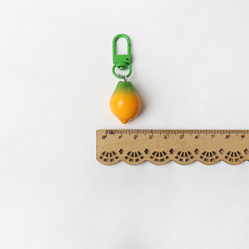 Creative Super Realistic Fruit Keychain Personality Cute Pendant Versatile Simple Bag Charm Fun Accessory