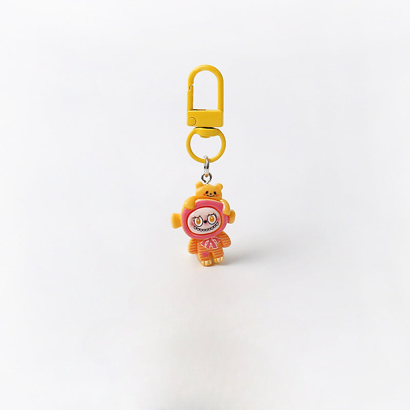 Cartoon Cute Exquisite Outfit Labubu Keychain Pendant Daily Versatile Adorable Accessory Small Bag Charm