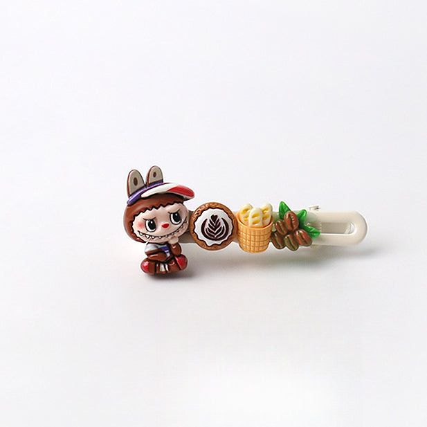 Cute Artistic Sports labubu Hair Clip Cartoon Bangs Clip Girl's Side Clip Hair Accessory