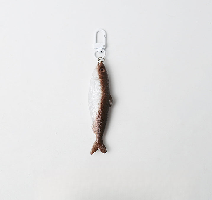 Quirky Realistic Salted Fish Keychain Backpack Pendant Ornament Personality Lifelike Japanese Style Fun Accessory