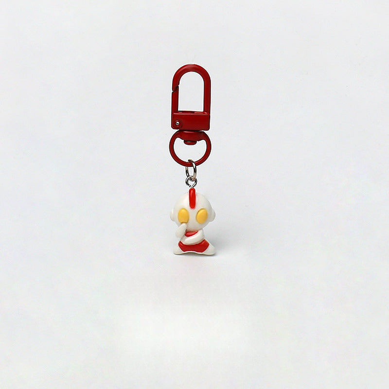 Personalized Ultraman Monster Series Keychain Cartoon Pendant Daily Car Small Pendant All-Matching Accessories Hanging Ornaments