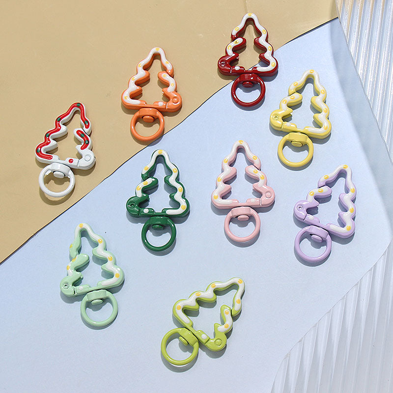 2025 New Hand-painted Christmas Tree Alloy Buckle