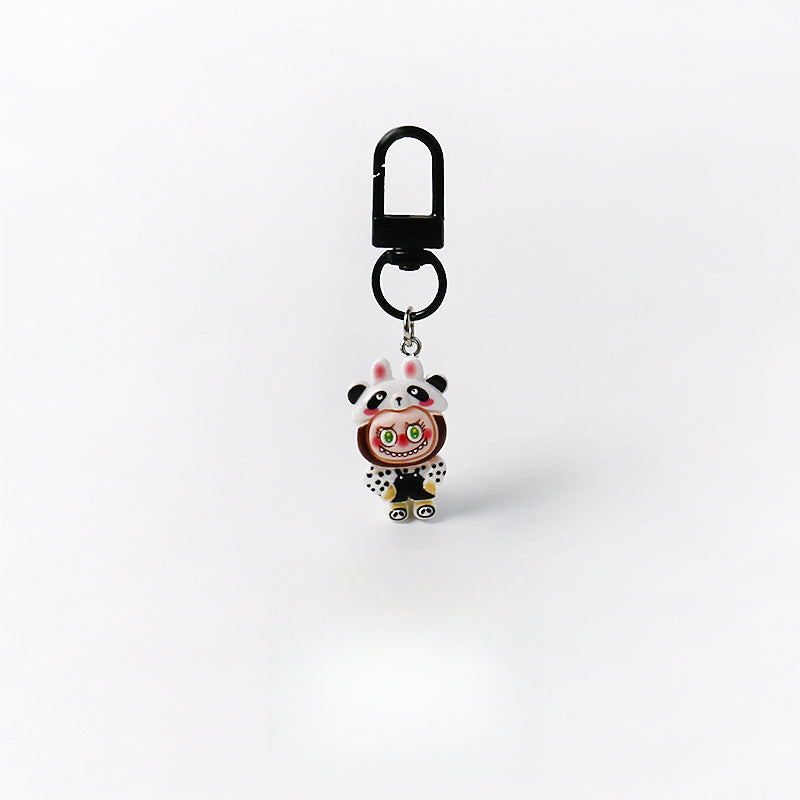 Cartoon Cute Exquisite Outfit Labubu Keychain Pendant Daily Versatile Adorable Accessory Small Bag Charm