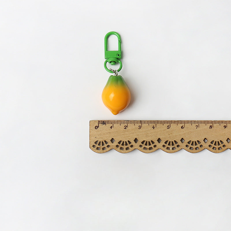 Creative Super Realistic Fruit Keychain Personality Cute Pendant Versatile Simple Bag Charm Fun Accessory