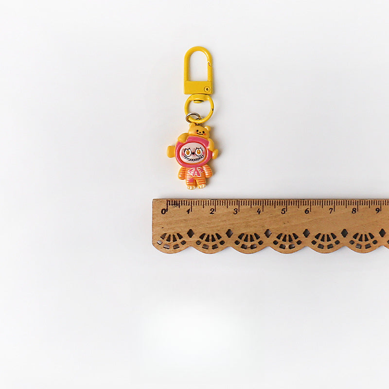 Cartoon Cute Exquisite Outfit Labubu Keychain Pendant Daily Versatile Adorable Accessory Small Bag Charm