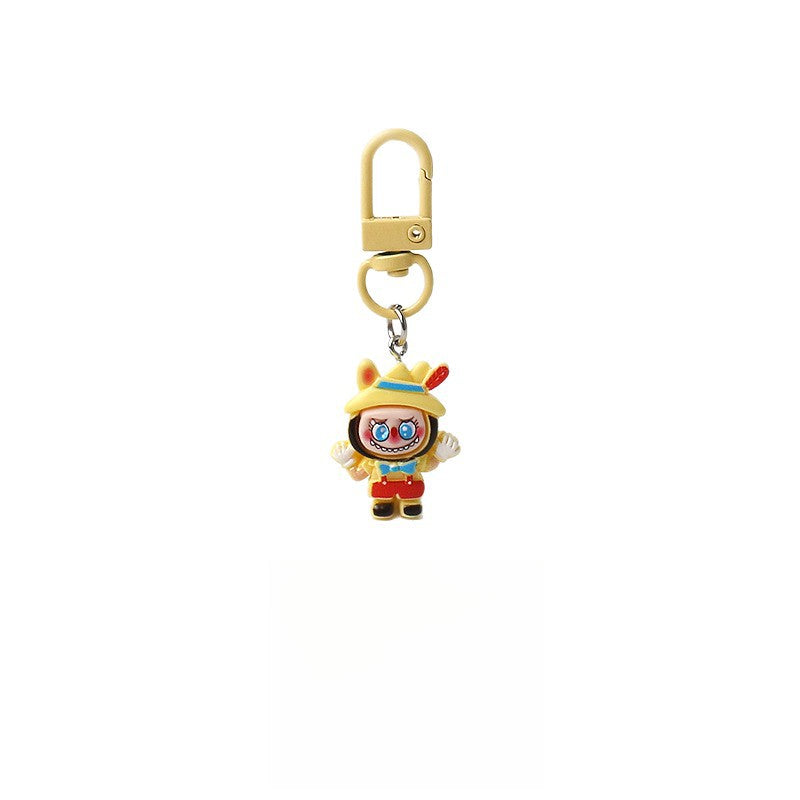 Cartoon Cute Exquisite Outfit Labubu Keychain Pendant Daily Versatile Adorable Accessory Small Bag Charm