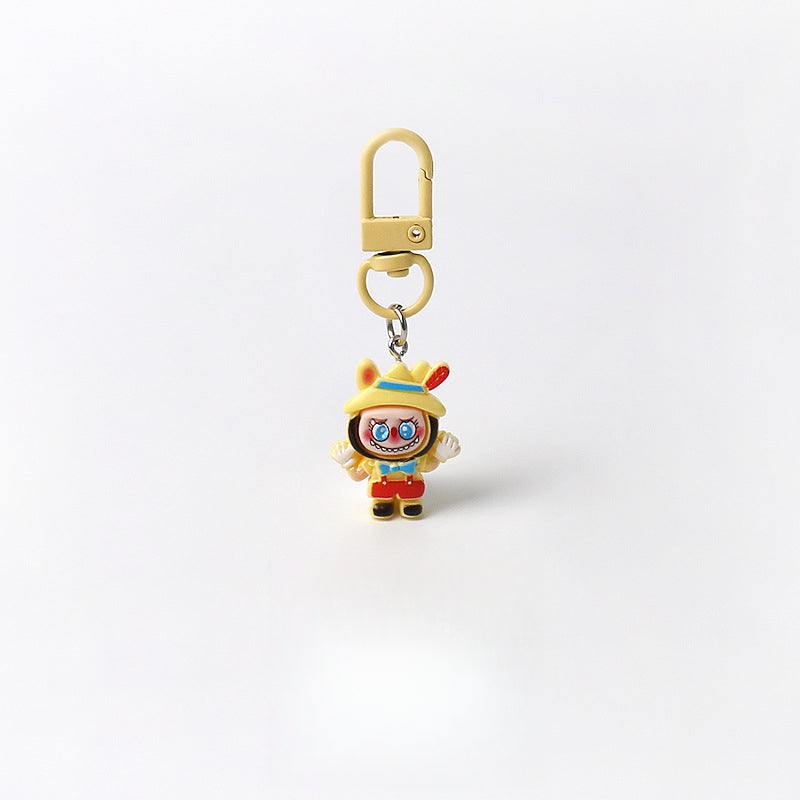Cartoon Cute Exquisite Outfit Labubu Keychain Pendant Daily Versatile Adorable Accessory Small Bag Charm
