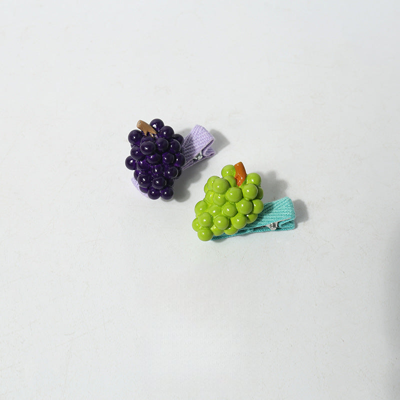 Cartoon Mini Realistic Cute Hair Accessories Fruit Vegetable Small Hair Clips Sweet Broken Hair Clips Hair Ornaments Clips Hair Accessories Side Clips