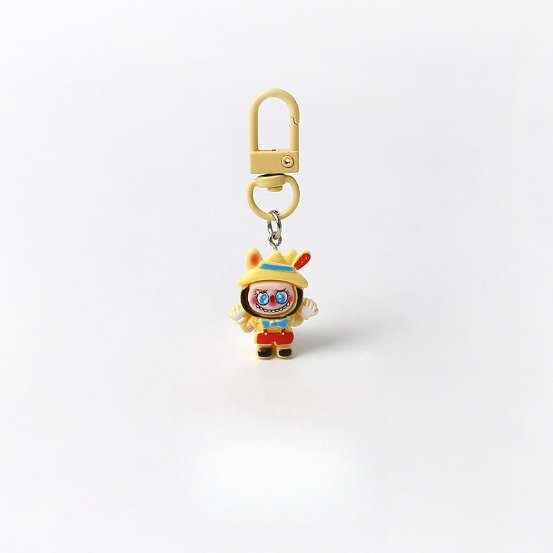 Cartoon Cute Exquisite Outfit Labubu Keychain Pendant Daily Versatile Adorable Accessory Small Bag Charm
