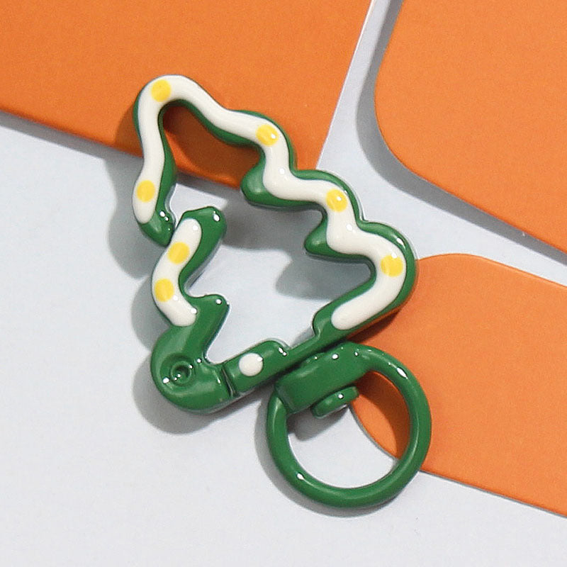 2025 New Hand-painted Christmas Tree Alloy Buckle