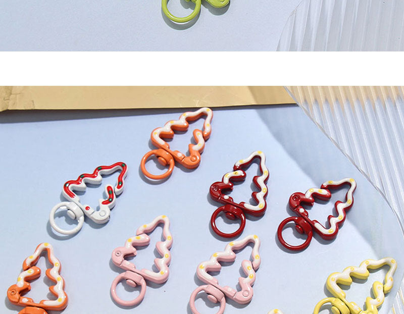 2025 New Hand-painted Christmas Tree Alloy Buckle