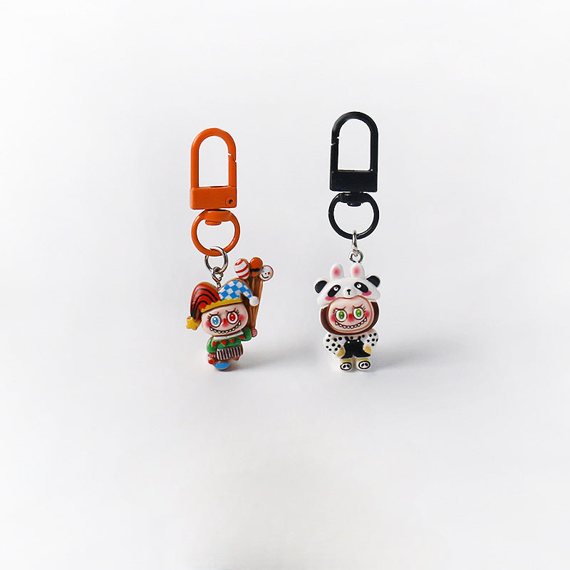 Cartoon Cute Exquisite Outfit Labubu Keychain Pendant Daily Versatile Adorable Accessory Small Bag Charm