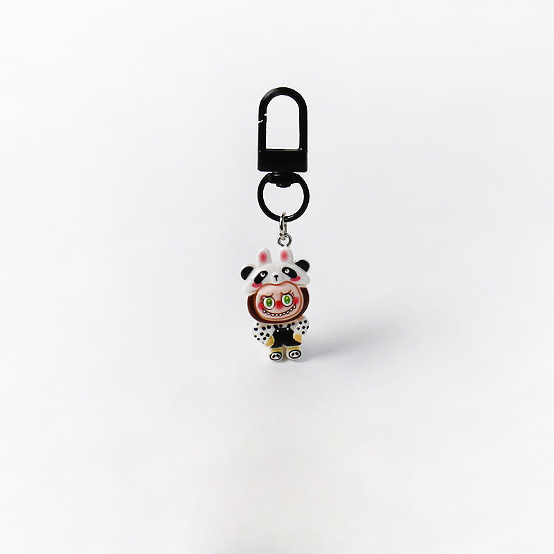 Cartoon Cute Exquisite Outfit Labubu Keychain Pendant Daily Versatile Adorable Accessory Small Bag Charm