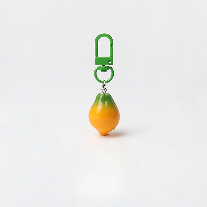 Creative Super Realistic Fruit Keychain Personality Cute Pendant Versatile Simple Bag Charm Fun Accessory