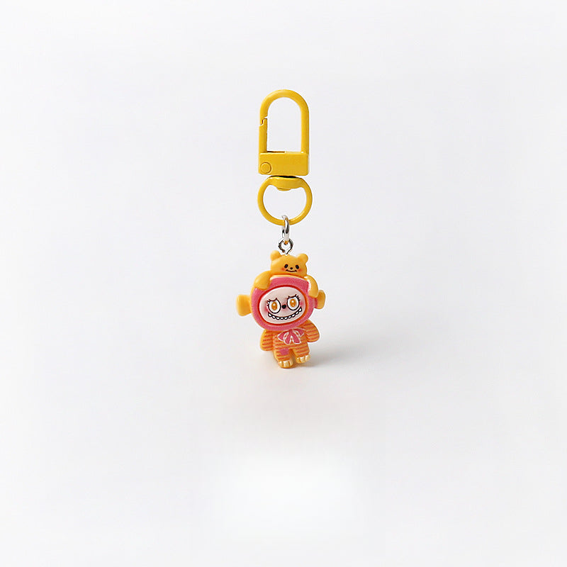 Cartoon Cute Exquisite Outfit Labubu Keychain Pendant Daily Versatile Adorable Accessory Small Bag Charm