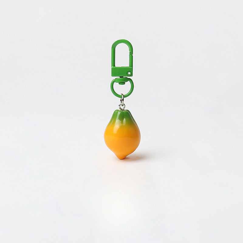 Creative Super Realistic Fruit Keychain Personality Cute Pendant Versatile Simple Bag Charm Fun Accessory