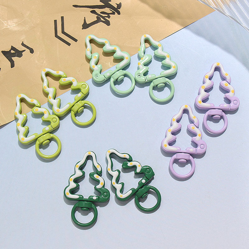 2025 New Hand-painted Christmas Tree Alloy Buckle