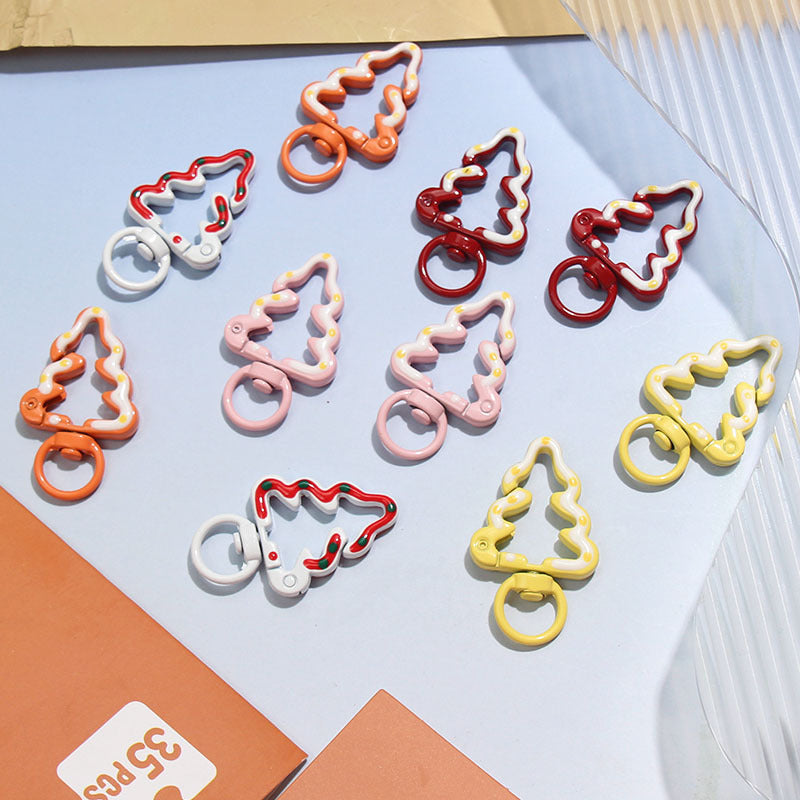 2025 New Hand-painted Christmas Tree Alloy Buckle