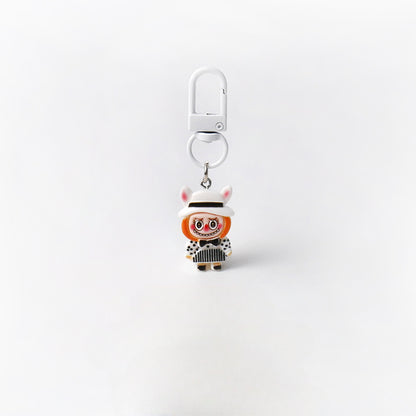 Cartoon Cute Exquisite Outfit Labubu Keychain Pendant Daily Versatile Adorable Accessory Small Bag Charm