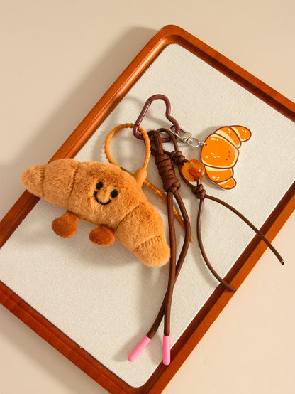 Baguette Croissant Bag Pendant Doll Keychain