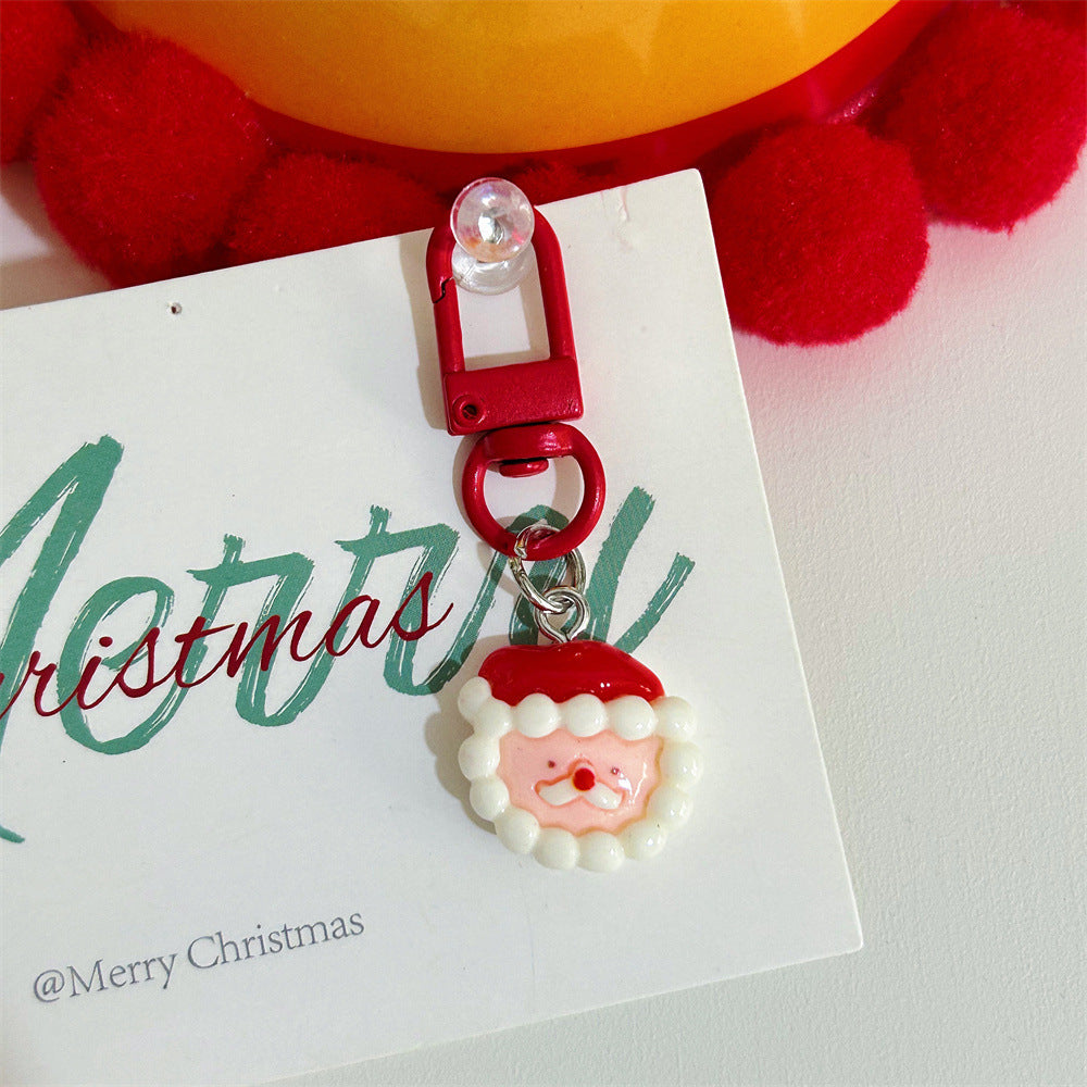 Christmas New Gift Cartoon Cute Keychain Pendant Santa Claus Backpack Decoration