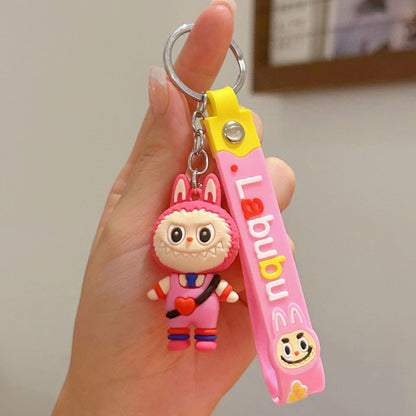 Heart-shaped Labubu Plush Keychain Plush Backpack Pendant Couple Pendant