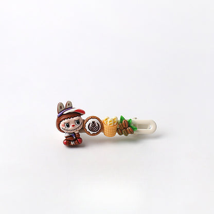 Cute Artistic Sports labubu Hair Clip Cartoon Bangs Clip Girl's Side Clip Hair Accessory