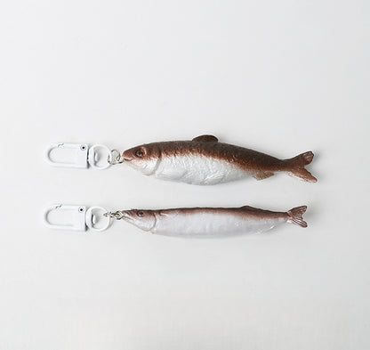 Quirky Realistic Salted Fish Keychain Backpack Pendant Ornament Personality Lifelike Japanese Style Fun Accessory