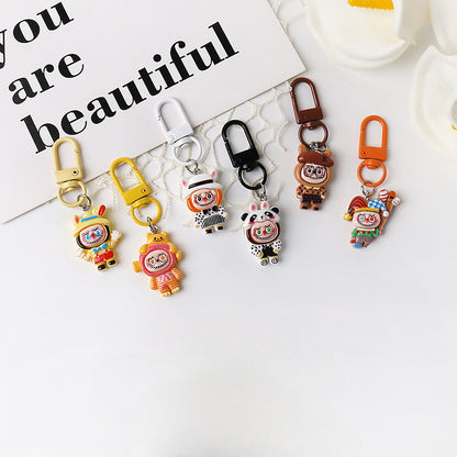 Cartoon Cute Exquisite Outfit Labubu Keychain Pendant Daily Versatile Adorable Accessory Small Bag Charm