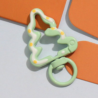 2025 New Hand-painted Christmas Tree Alloy Buckle