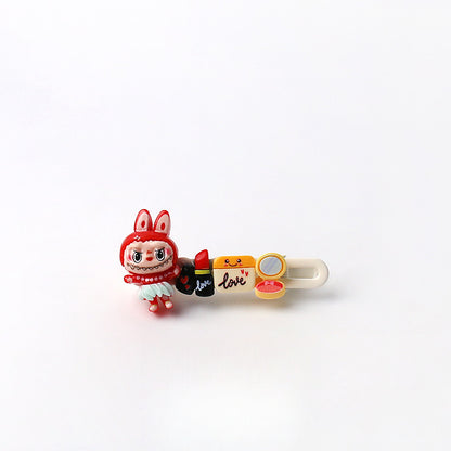 Cute Artistic Sports labubu Hair Clip Cartoon Bangs Clip Girl's Side Clip Hair Accessory