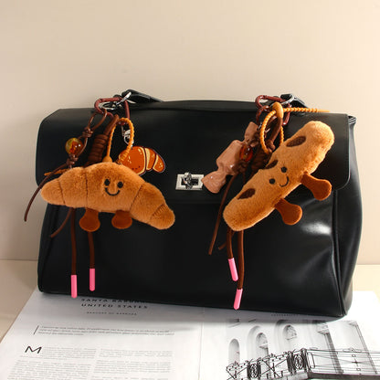Baguette Croissant Bag Pendant Doll Keychain