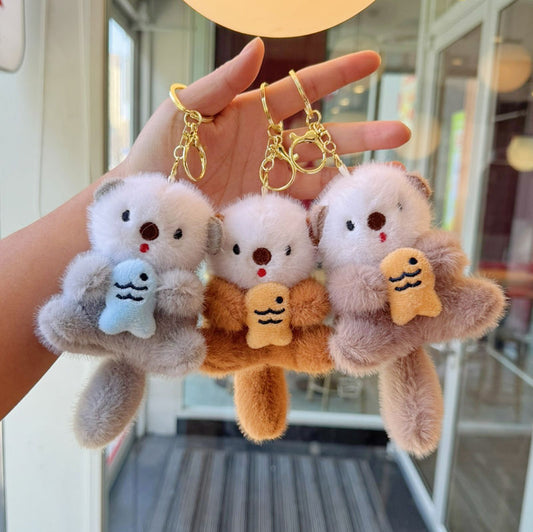 Hot-Selling Cute Adorable Water Se Pendant Plush Toy Dollr Bag Pendant Keychain