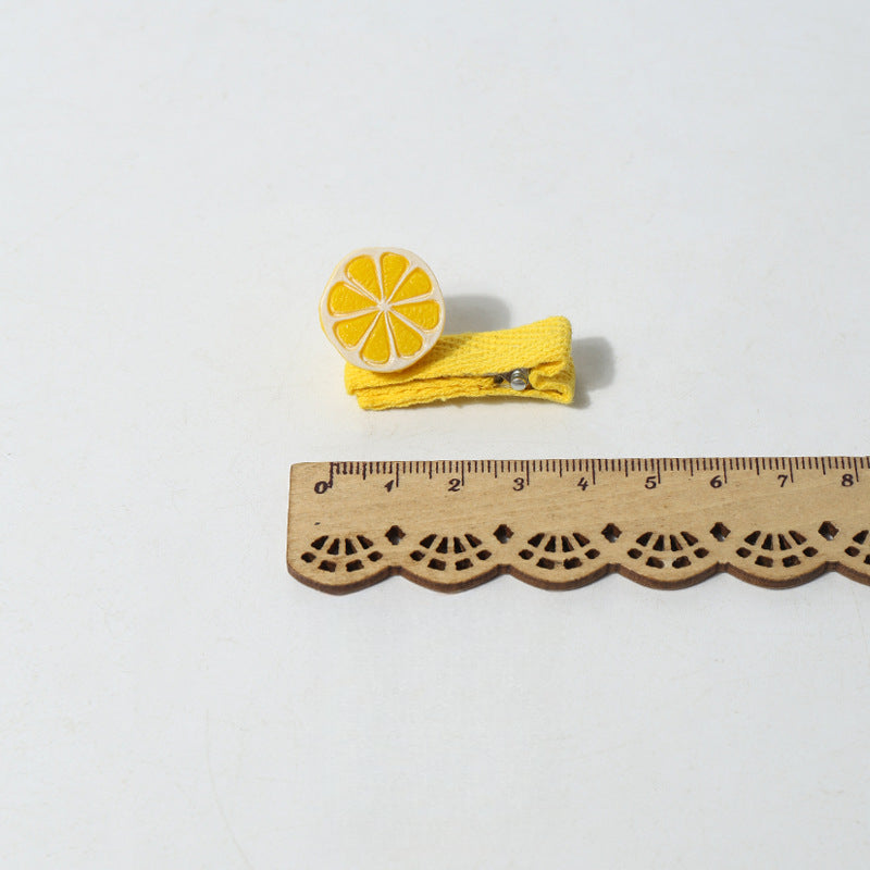 Cartoon Mini Realistic Cute Hair Accessories Fruit Vegetable Small Hair Clips Sweet Broken Hair Clips Hair Ornaments Clips Hair Accessories Side Clips