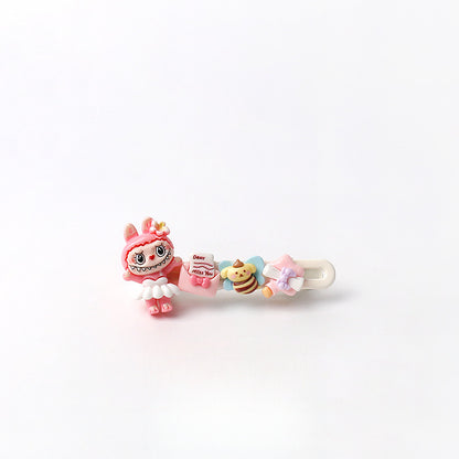 Cute Artistic Sports labubu Hair Clip Cartoon Bangs Clip Girl's Side Clip Hair Accessory