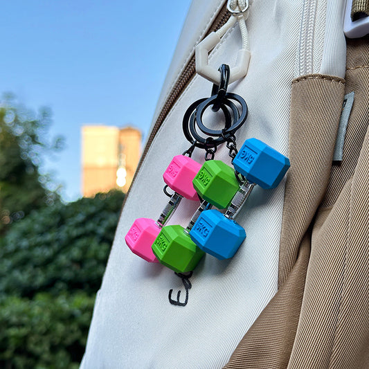 Mini Dumbbell Fitness Equipment Keychain Bag Pendant Accessories